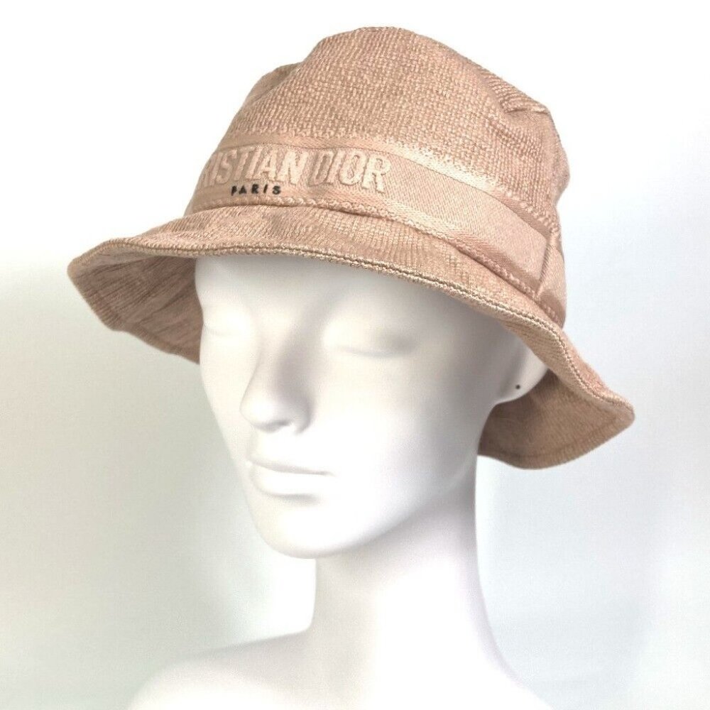 Authentic Dior logo Bob hat hat cotton pink - Picture 8 of 11